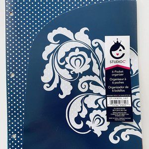 Carolina Pad Poly 6 Pocket Organizer Versailles